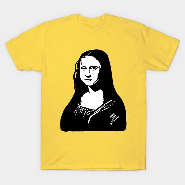 Mona Lisa Illustration T-Shirt by CatsandBats